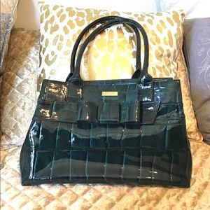 Kate Spade Patent Leather Crocodile Embossed Bag